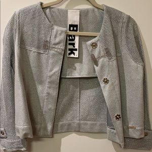 Bark silver mesh jacket